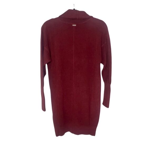 Prana NWT size M Maroon Milani Waffle Knit Sweater Dress Organic Cotton Wool ble - Picture 4 of 9